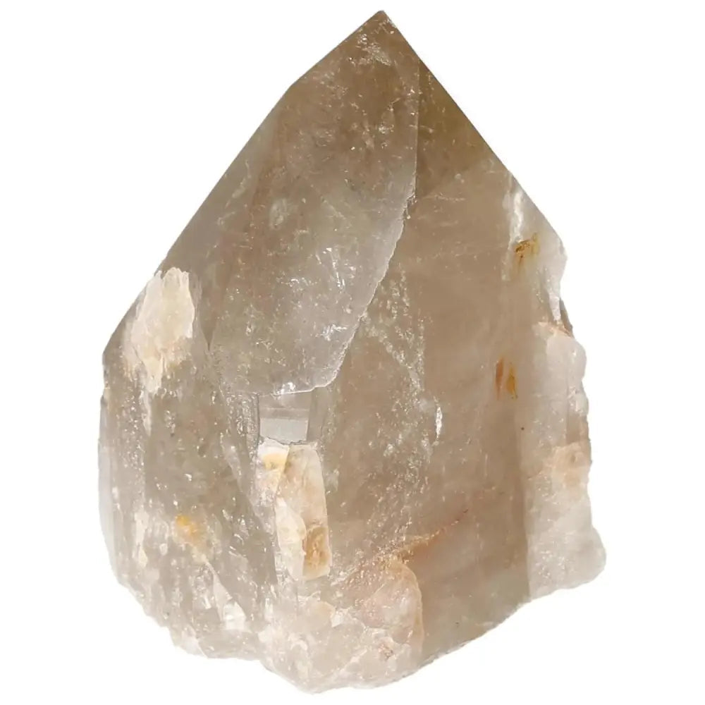 Polished Point Quartz by Sylvia Crystals, Smoky Quartz for mental clarity and emotional balance.