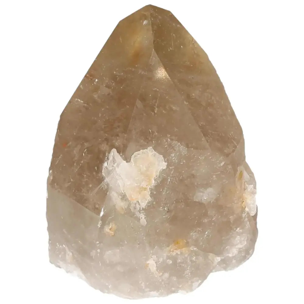 Polished Point Smoky Quartz crystal for clarity and balance by Sylvia Crystals, showcasing luxury and grounding properties.