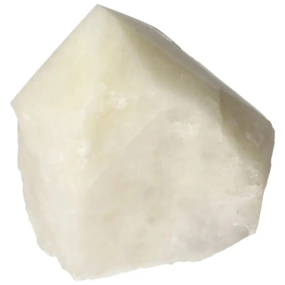 Polished Point Quartz With Sulphur stone showcasing elegant natural formation and vibrant yellow hues, from Sylvia Crystals collection.