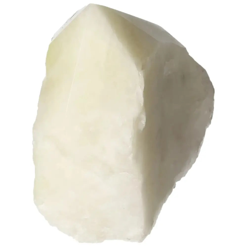 Polished Point Quartz with Sulphur crystal showcasing unique elegance and vibrant yellow tones, handpicked from Sylvia Crystals.