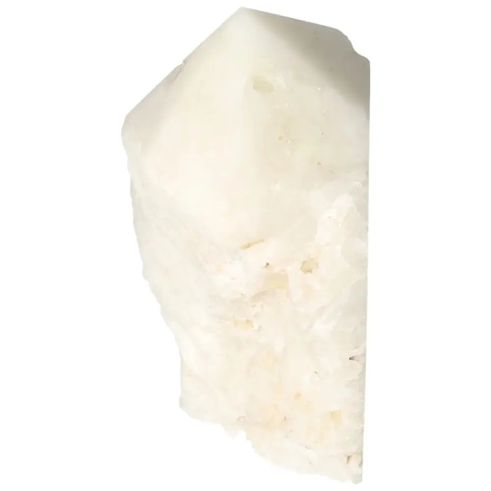 Polished Point Quartz with Sulphur crystal showcasing clear quartz and sulphur inclusions for elegant home decor and energy enhancement.