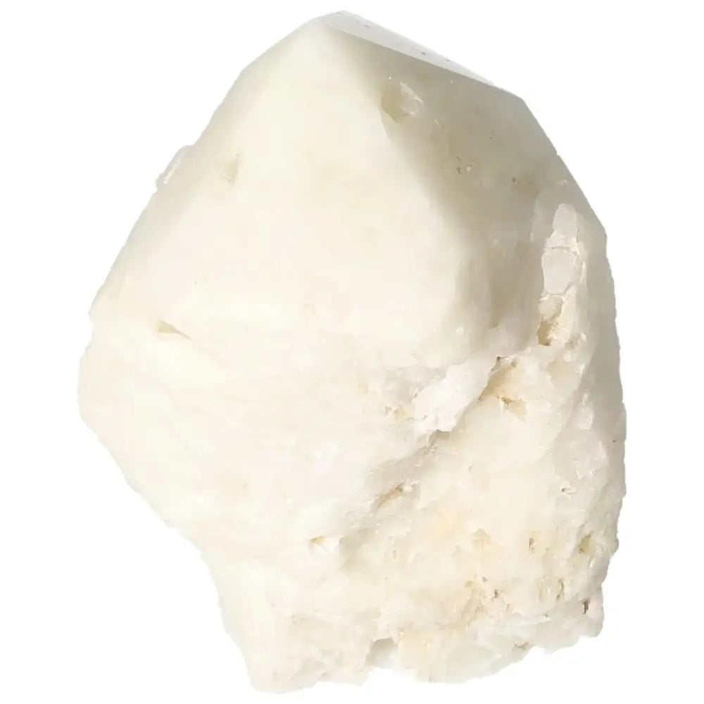 Polished Point Quartz With Sulphur crystal featuring a unique blend of clear quartz and striking sulphur inclusions, from Sylvia Crystals.