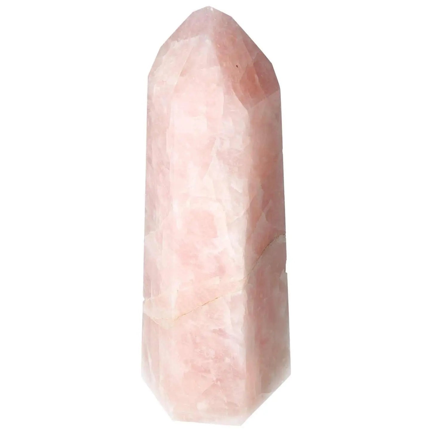 Polished Rose Quartz Obelisk by Sylvia Crystals, showcasing a luxurious blend of elegance and spirituality with soothing energy.