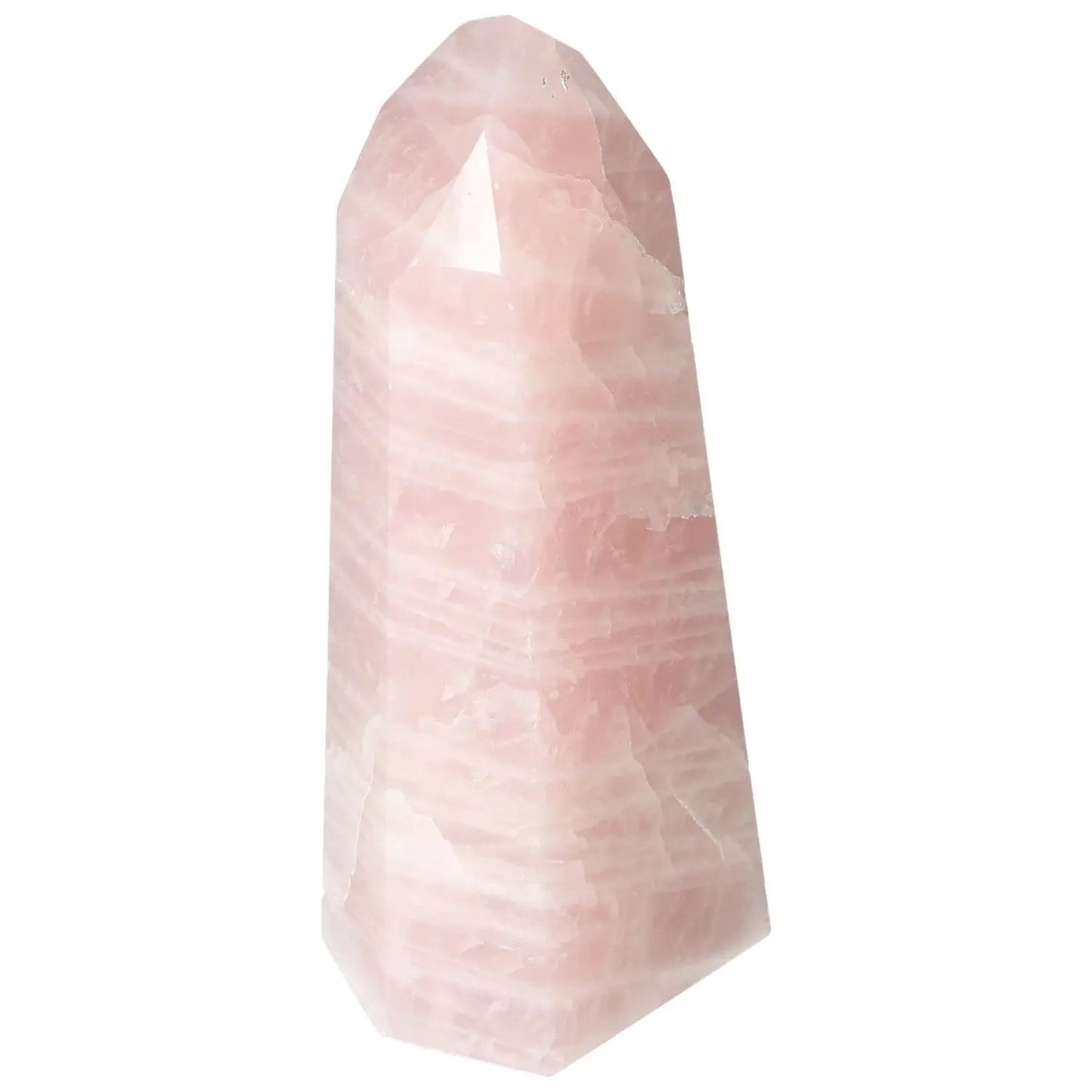 Polished Rose Quartz Obelisk showcasing premium craftsmanship and harmonious energy, a Sylvia Crystals elegant spiritual masterpiece.