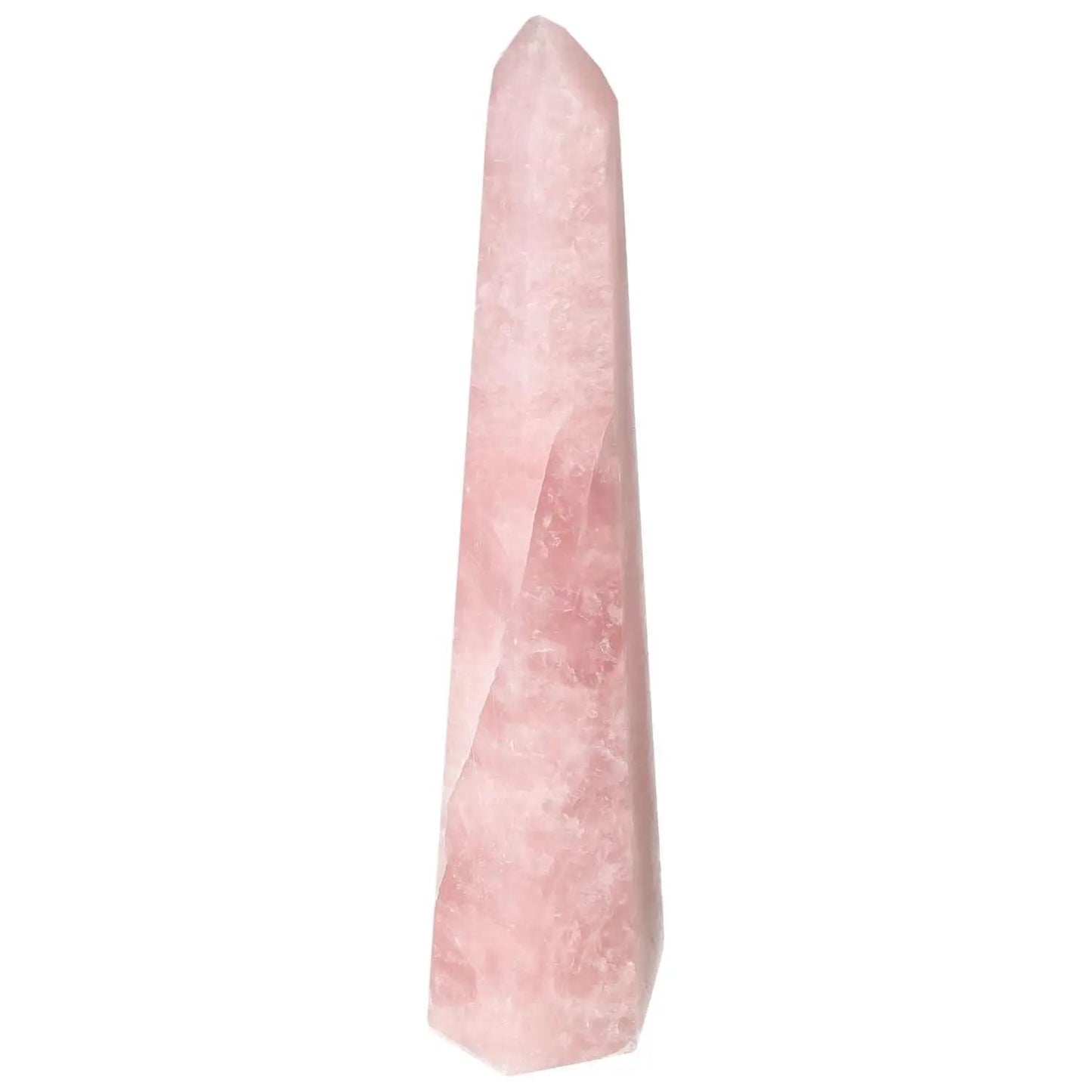 Polished Rose Quartz Obelisk, Pink Crystal for Luxury Decor and Inner Peace, Sylvia Crystals Collection
