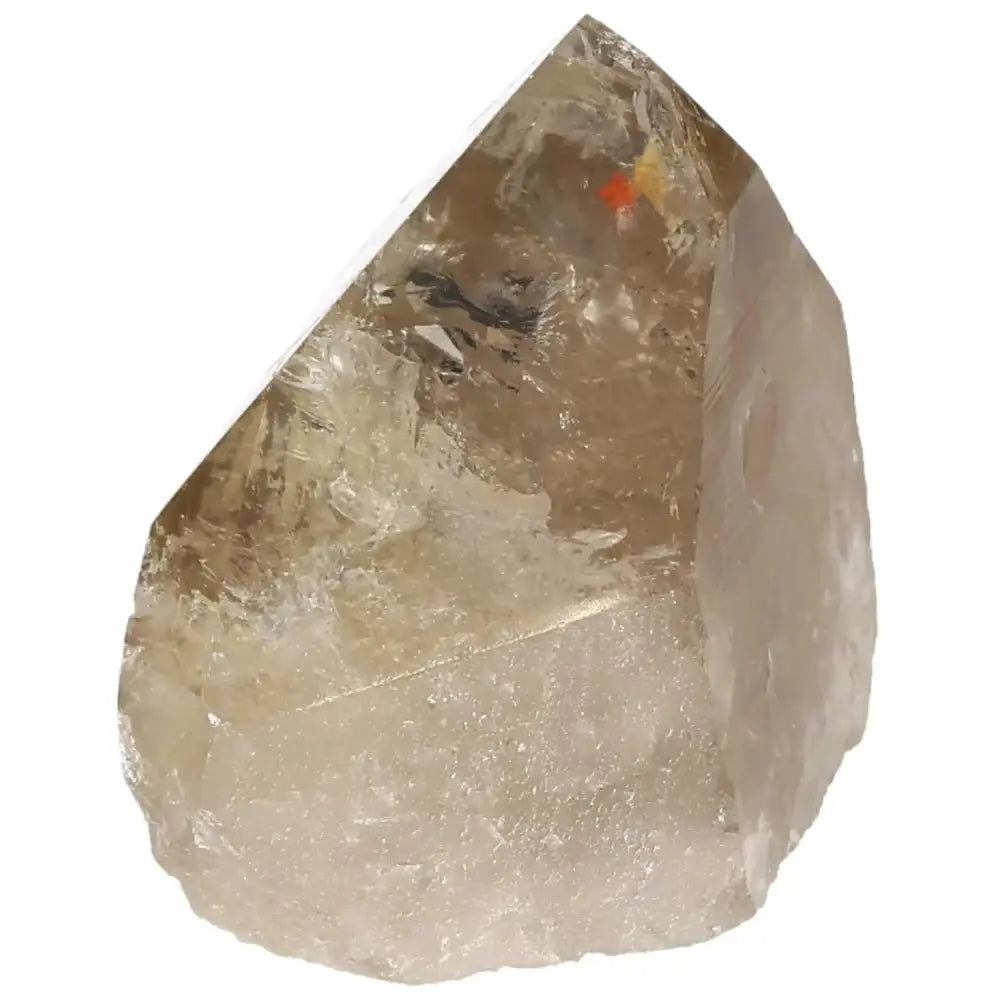 Polished Smoky Quartz Point from Sylvia Crystals, showcasing natural beauty and spiritual elegance, ideal for emotional stability.
