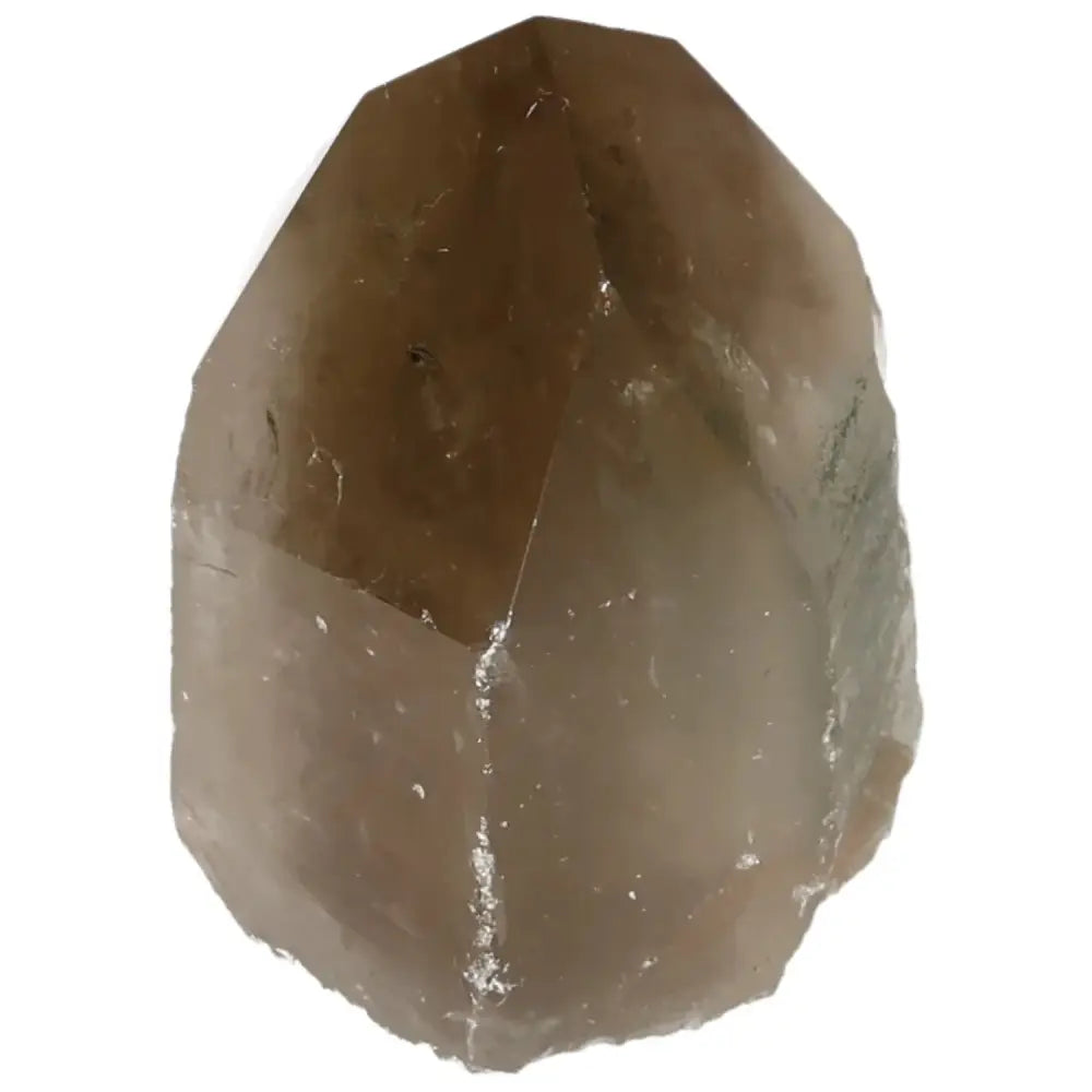 Polished Smoky Quartz Point with earthy tones from Sylvia Crystals, showcasing elegant natural beauty and spiritual energy.