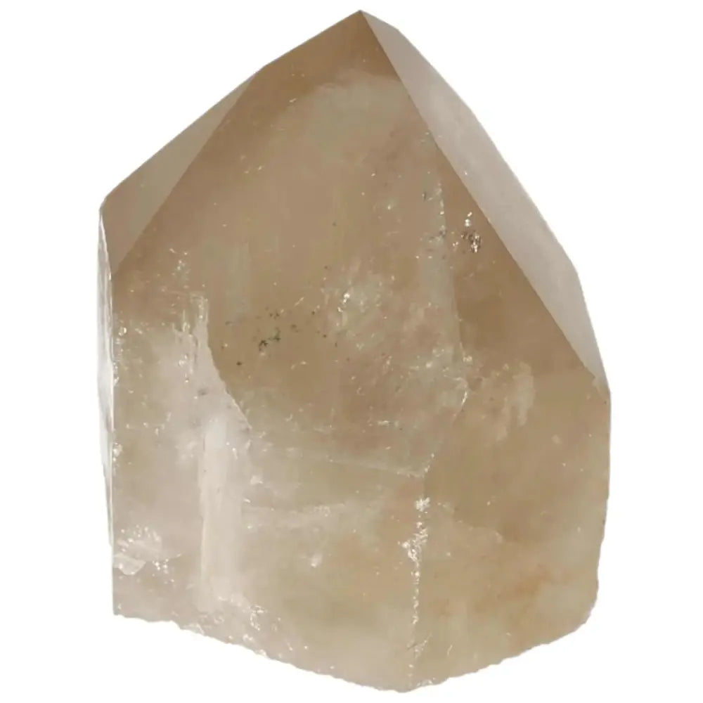 Polished Smoky Quartz Point crystal by Sylvia Crystals, elegant and grounding for protective healing and conscious living.