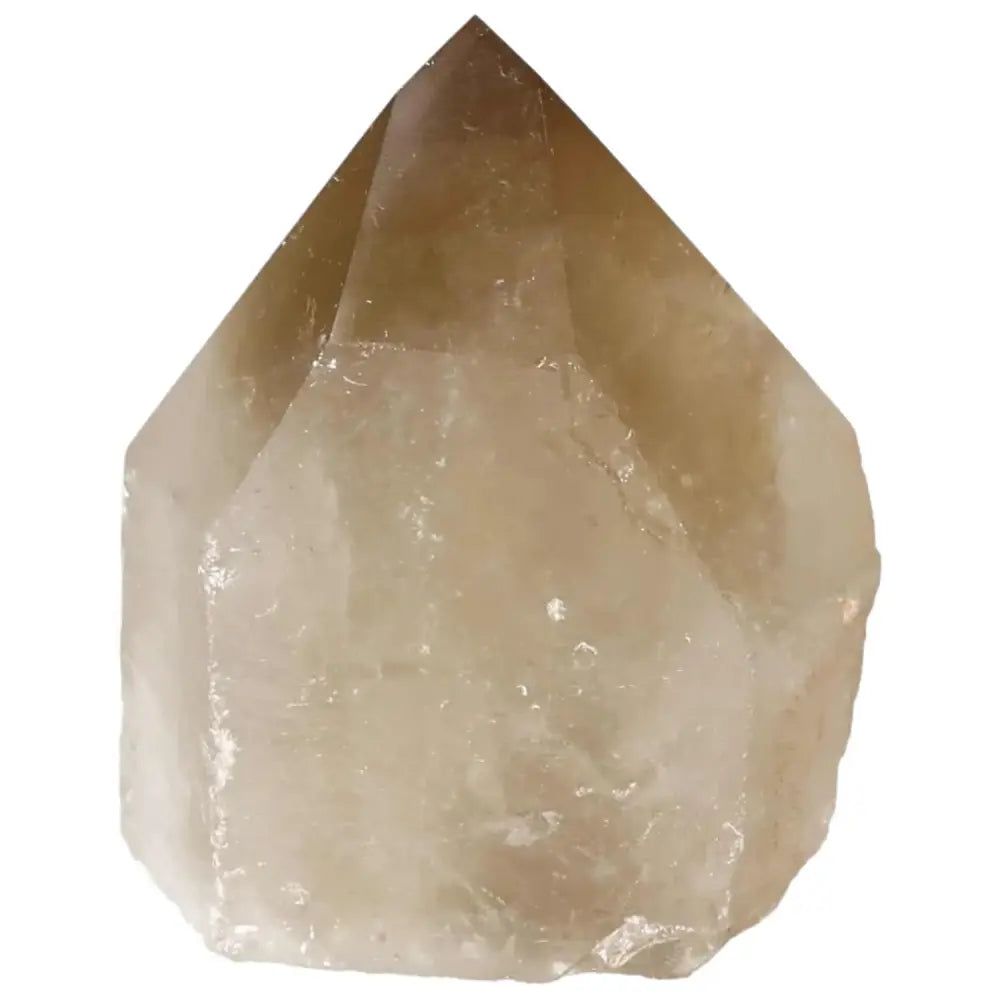 Polished Smoky Quartz Point from Sylvia Crystals, renowned for grounding and emotional balance. Luxurious spiritual crystal.