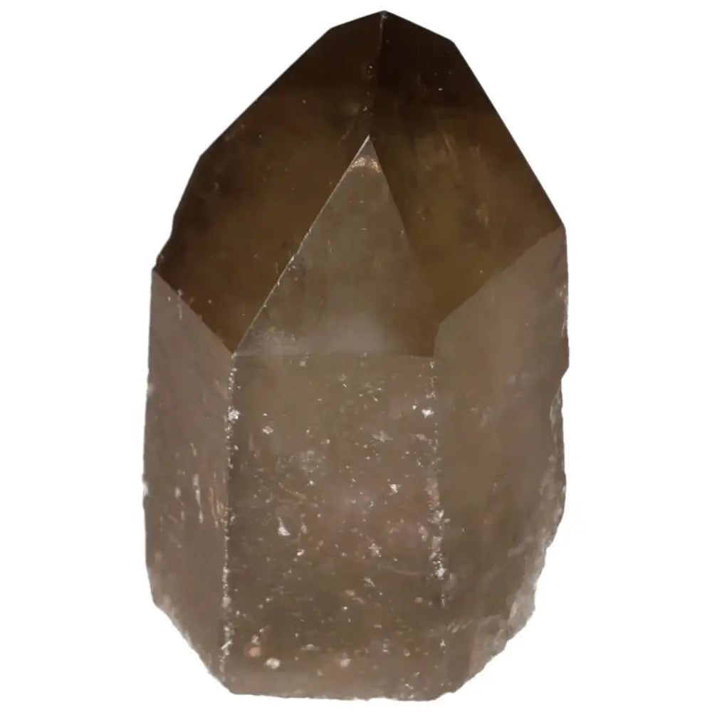 Polished Smoky Quartz Point crystal from Sylvia Crystals, renowned for grounding and protective energy.