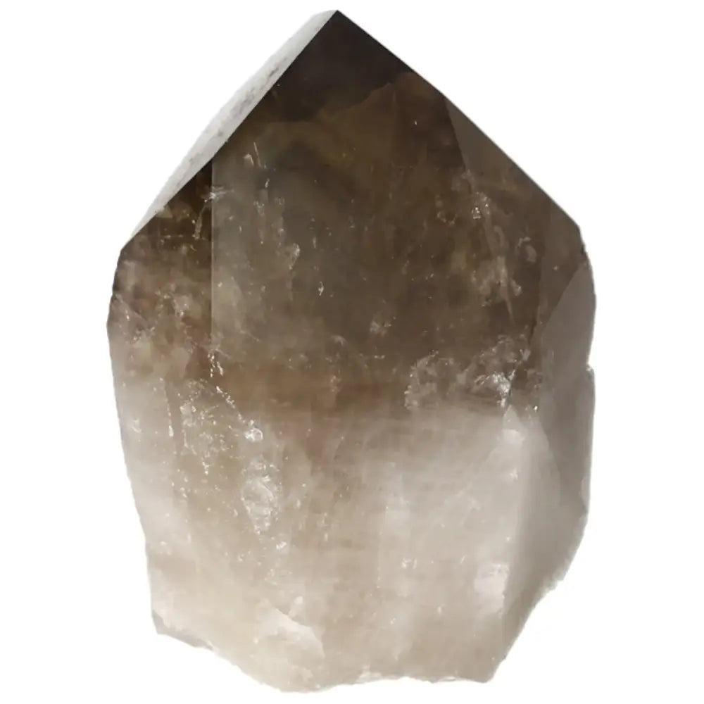 Polished Smoky Quartz Point from Sylvia Crystals, combining luxury and spirituality for aesthetic beauty and energetic balance.