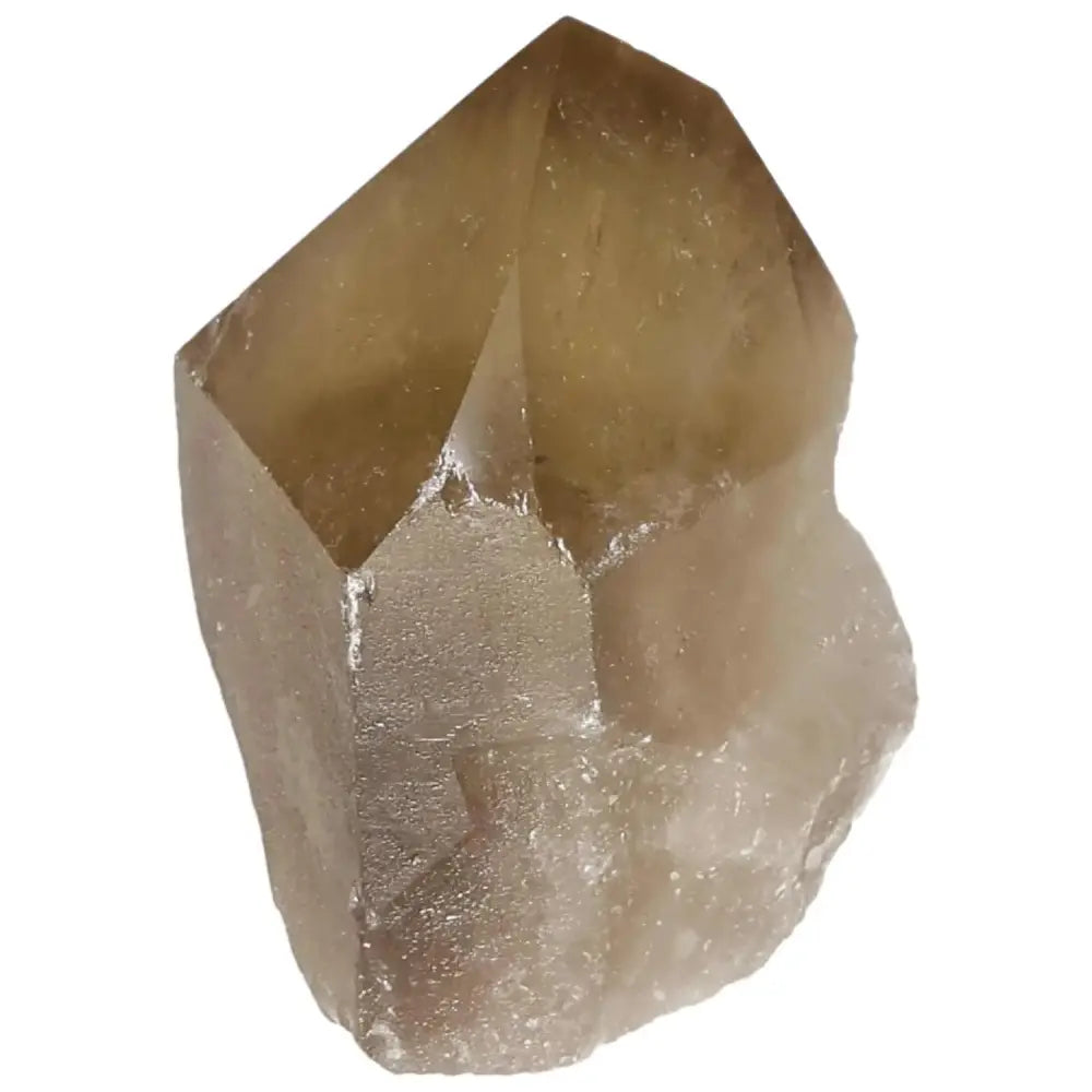 Polished Smoky Quartz Point from Sylvia Crystals, showcasing exquisite craftsmanship and spiritual grounding properties.