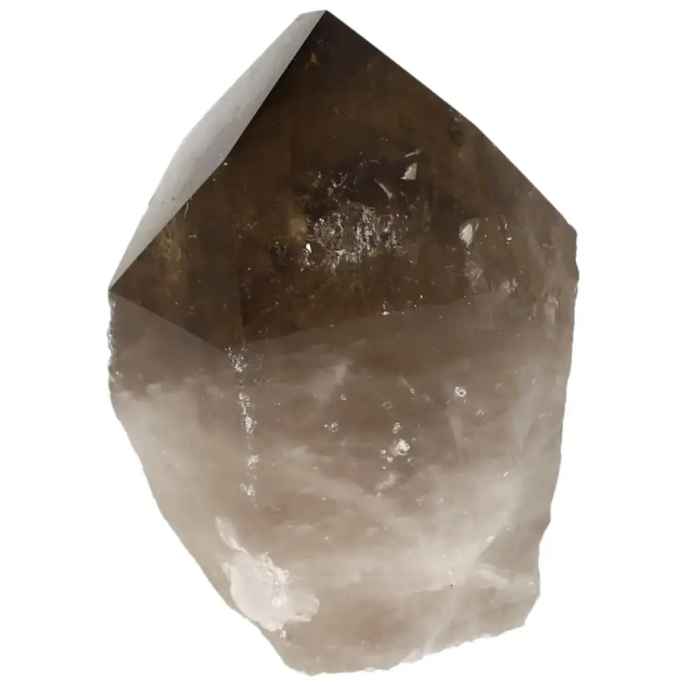 Polished Smoky Quartz Point by Sylvia Crystals, embodying elegance and grounding energy for conscious living enthusiasts.