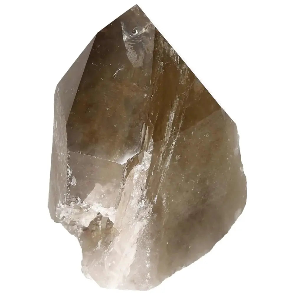Polished Smoky Quartz Point crystal from Sylvia Crystals, elegant and powerful for meditation and energy grounding.