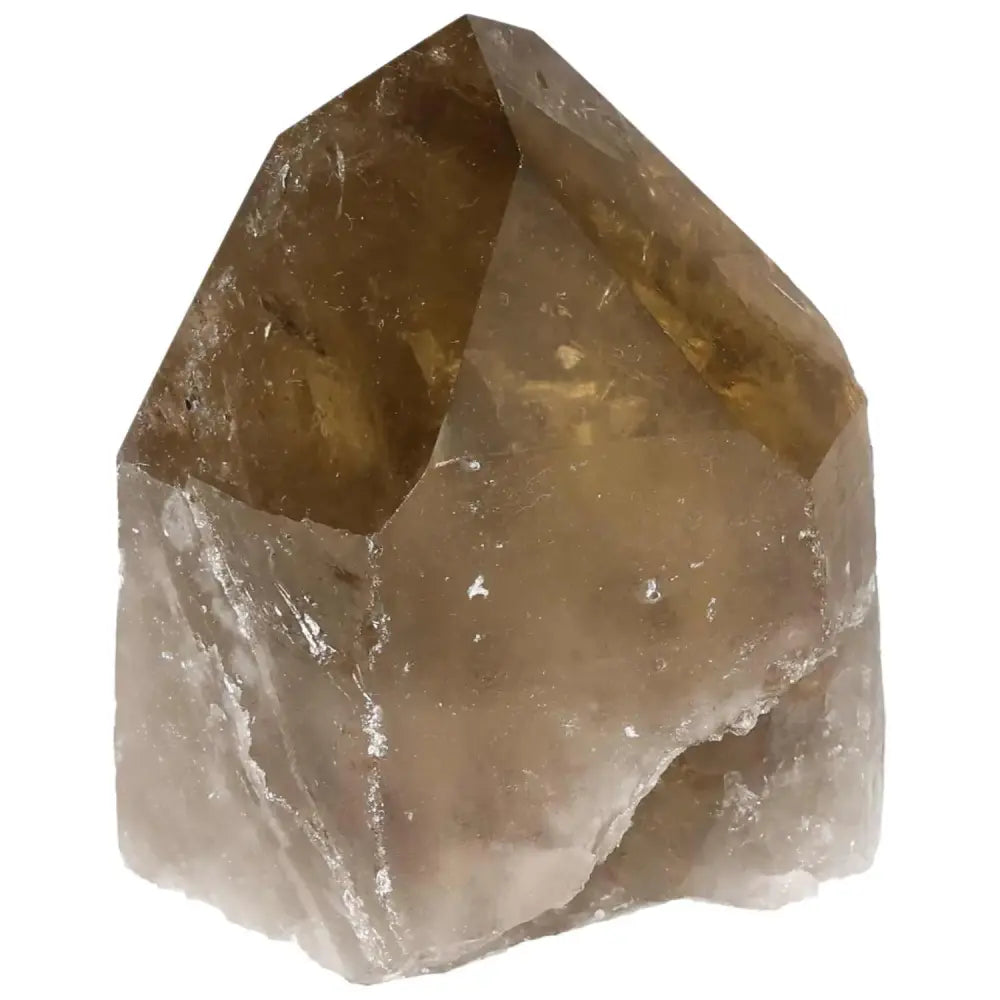 Polished Smoky Quartz Point crystal showcasing elegant structure and grounding energy, ideal for meditation and spiritual enhancement.