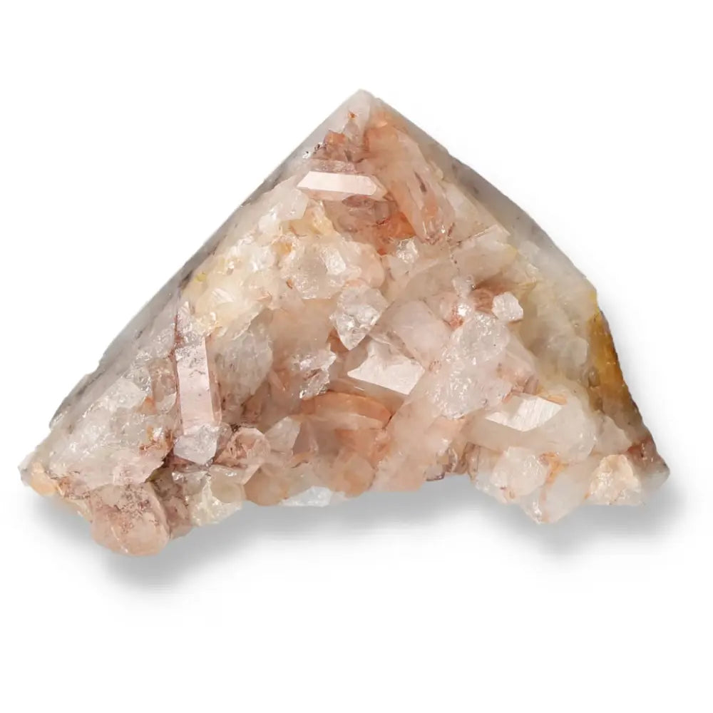 Polished Tangerine Quartz Point with radiant hues, premium crystal from Sylvia Crystals for luxury and energy healing.
