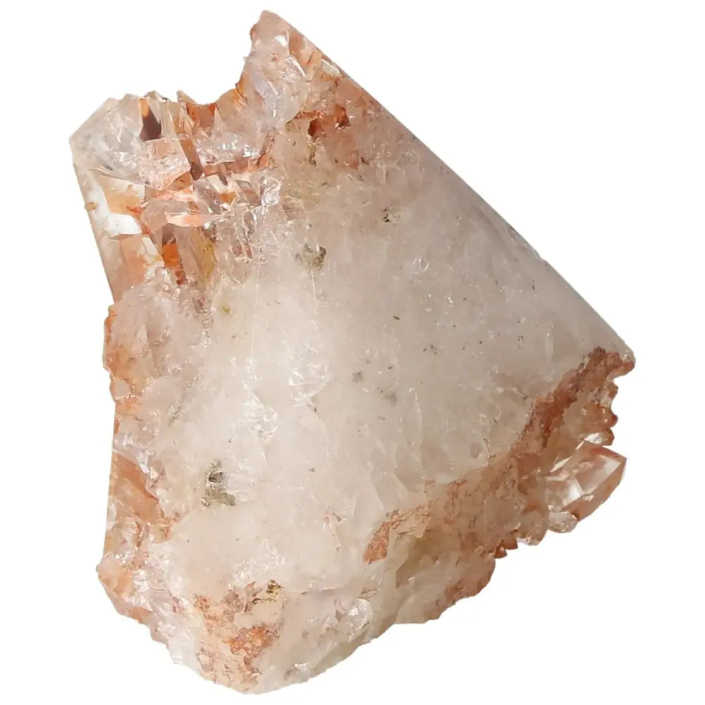 Polished Tangerine Quartz Point with radiant orange hues from Sylvia Crystals, enhancing energy and spirituality, expertly polished.