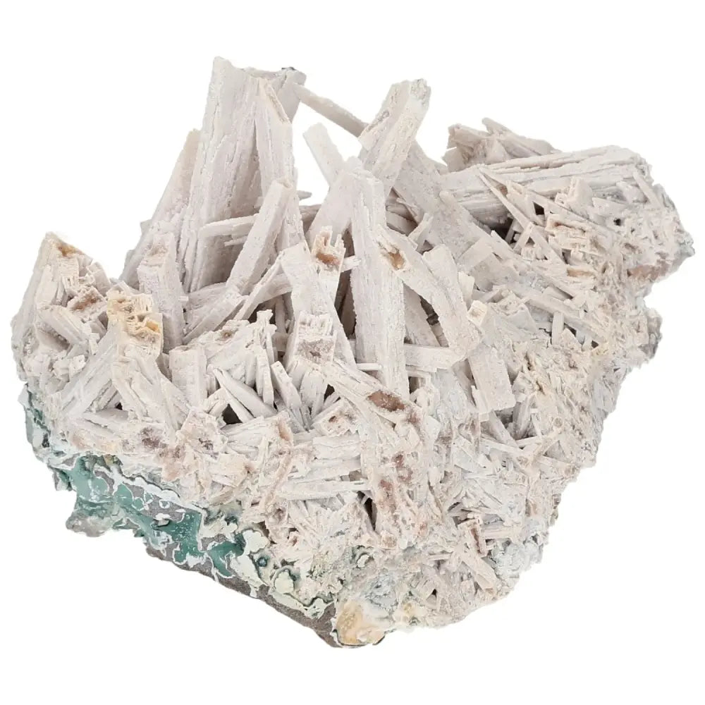 Quartz pseudomorph after zeolite mineral specimen showcasing rare crystalline transformation from Sylvia Crystals.