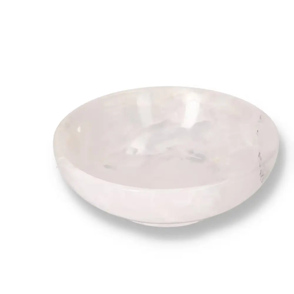 Rose Onyx Bowl with smooth polished surface, showcasing unique veining and soft translucency for elegant home décor.