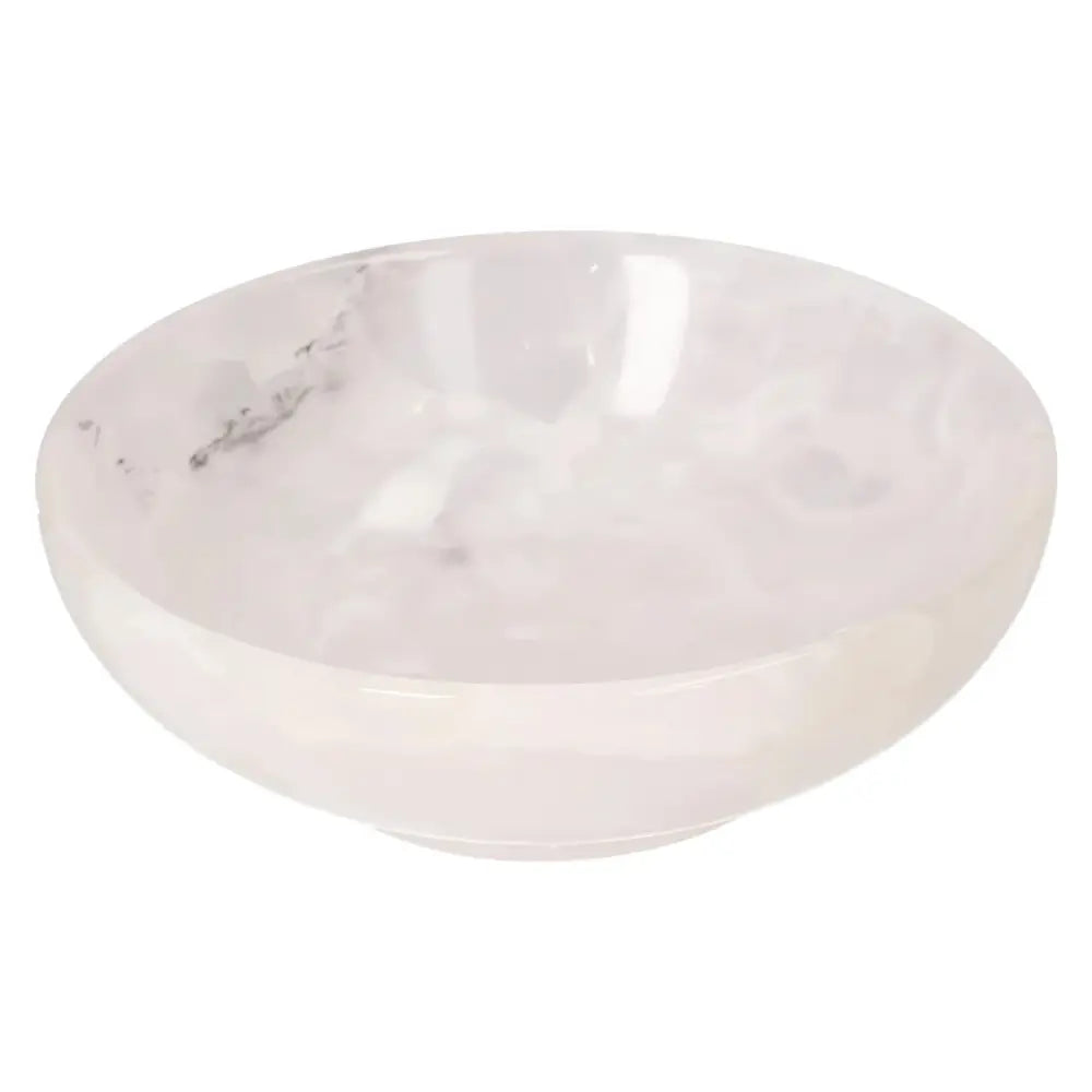 Rose Onyx Bowl with polished surface, showcasing delicate veining and organic color variations, perfect for adding elegance to home décor.