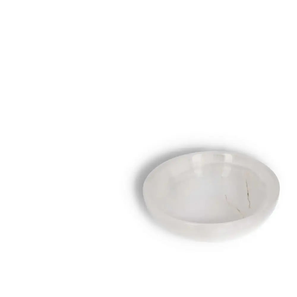 Rose Onyx Bowl showing smooth, polished surface with delicate veining, reflecting light beautifully for a sophisticated décor touch.