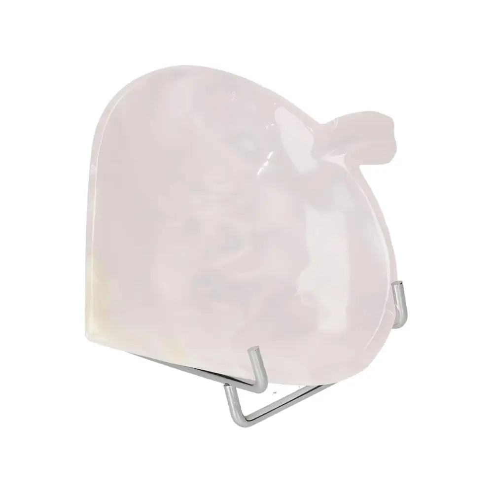 Rose Onyx Platter with unique pink veining, featuring a smooth polished surface reflecting light elegantly, perfect for serving or display.
