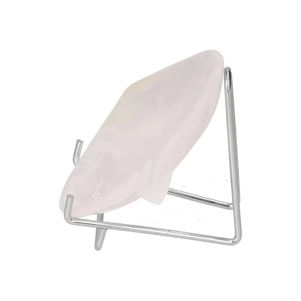 Rose Onyx Platter on display stand, showcasing the unique rose-hued onyx color and veining, perfect for elegant table settings.