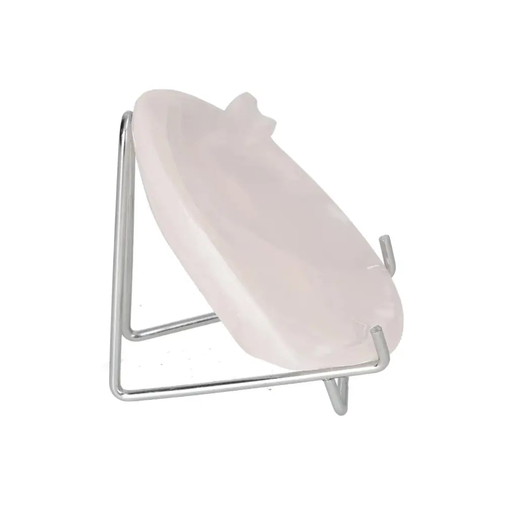 Elegant Rose Onyx platter on stand, promotes strength and self-discipline, designed to enhance modern decor with a touch of luxury.