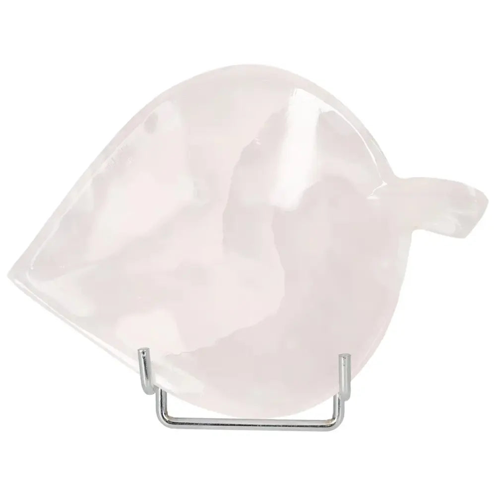 Elegant Rose Onyx Platter on Display Stand, Symbolizing Strength and Self-Discipline Benefits