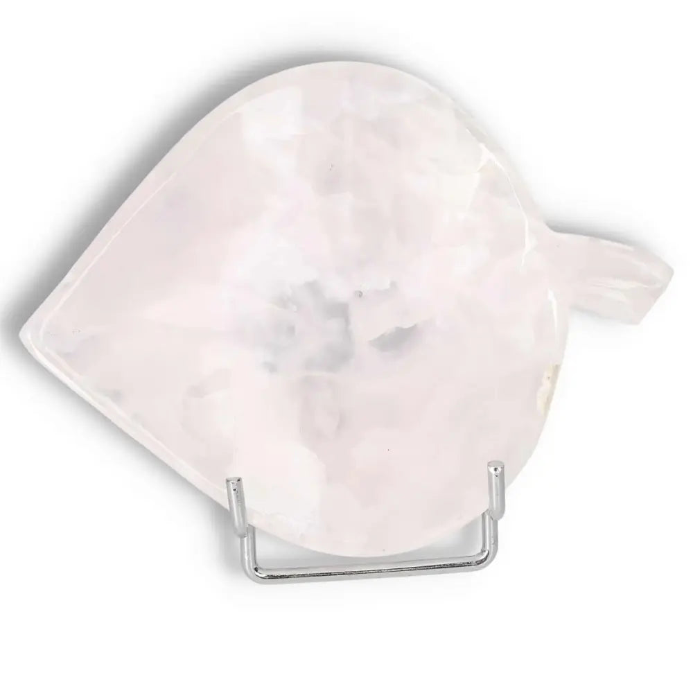 Rose Onyx Platter on stand, symbolizing strength, control, and self-discipline. Ideal for decor and personal empowerment.