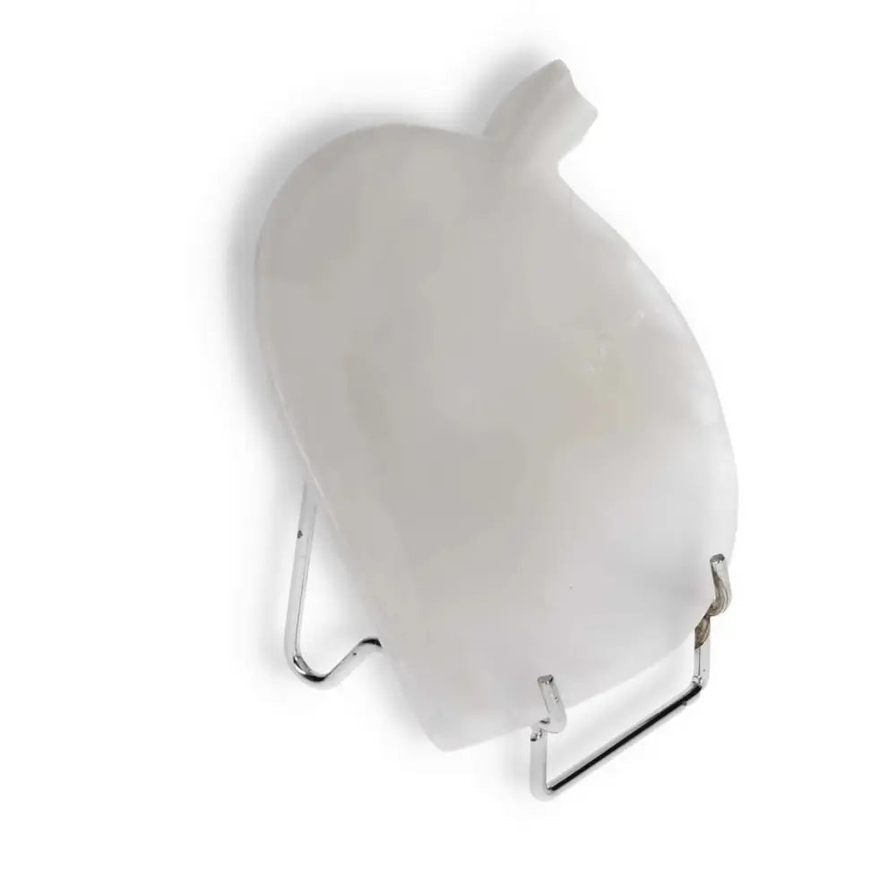 White ceramic platter on a stand, minimalist design, ideal for serving and decor.