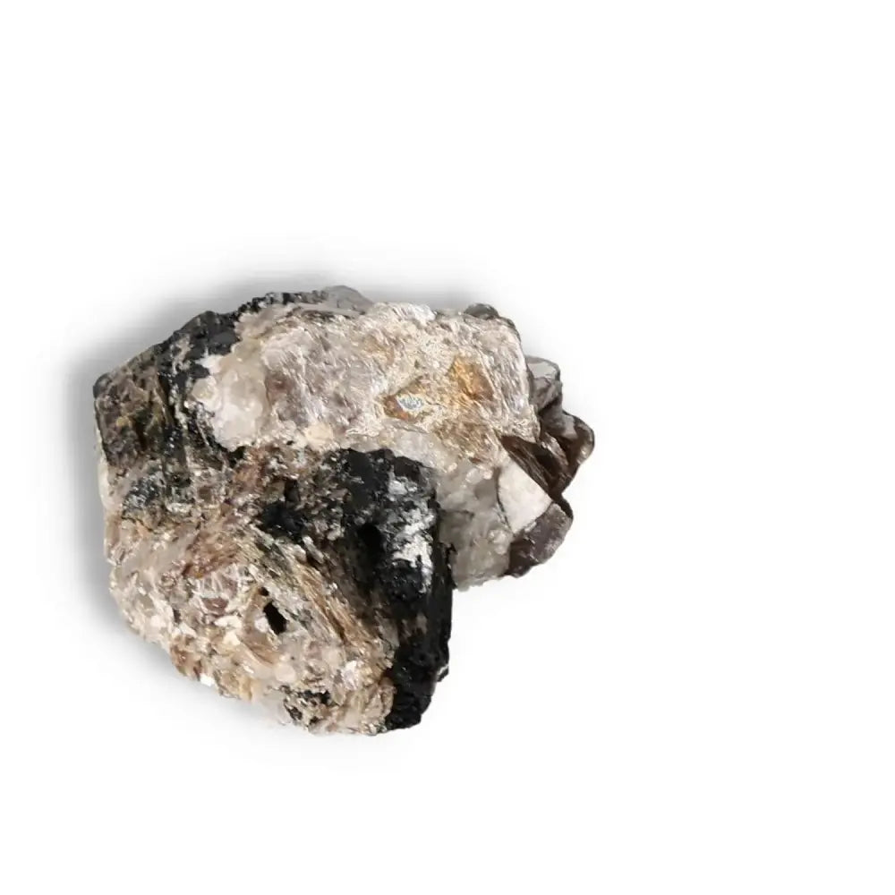 Rough Black Tourmaline Druze M crystal for spiritual wellness and mental clarity from Sylvia Crystals.