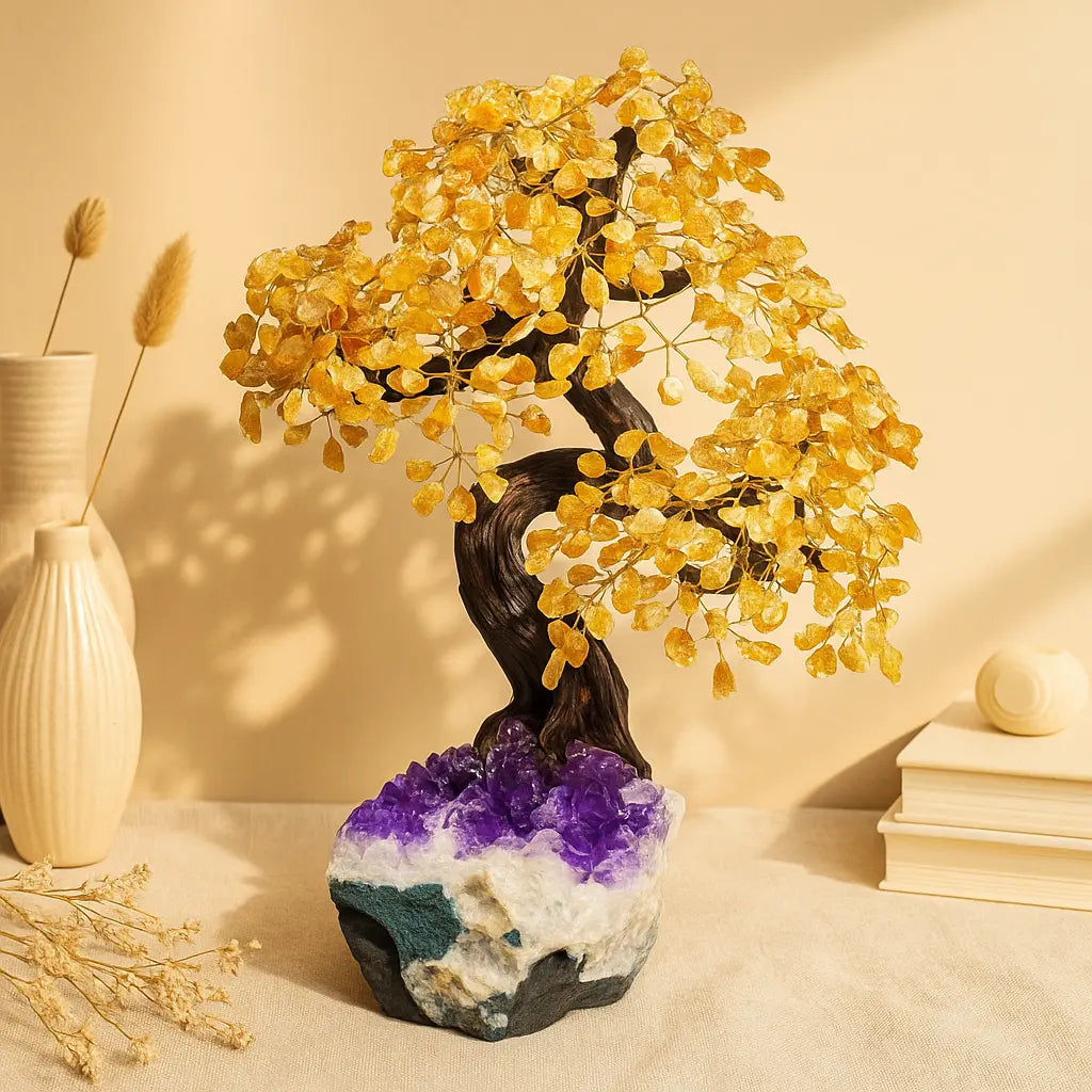 Rough Citrine Tree 55cm – Radiant Energy and Natural Beauty Sylvia Crystals Sp. z o.o.