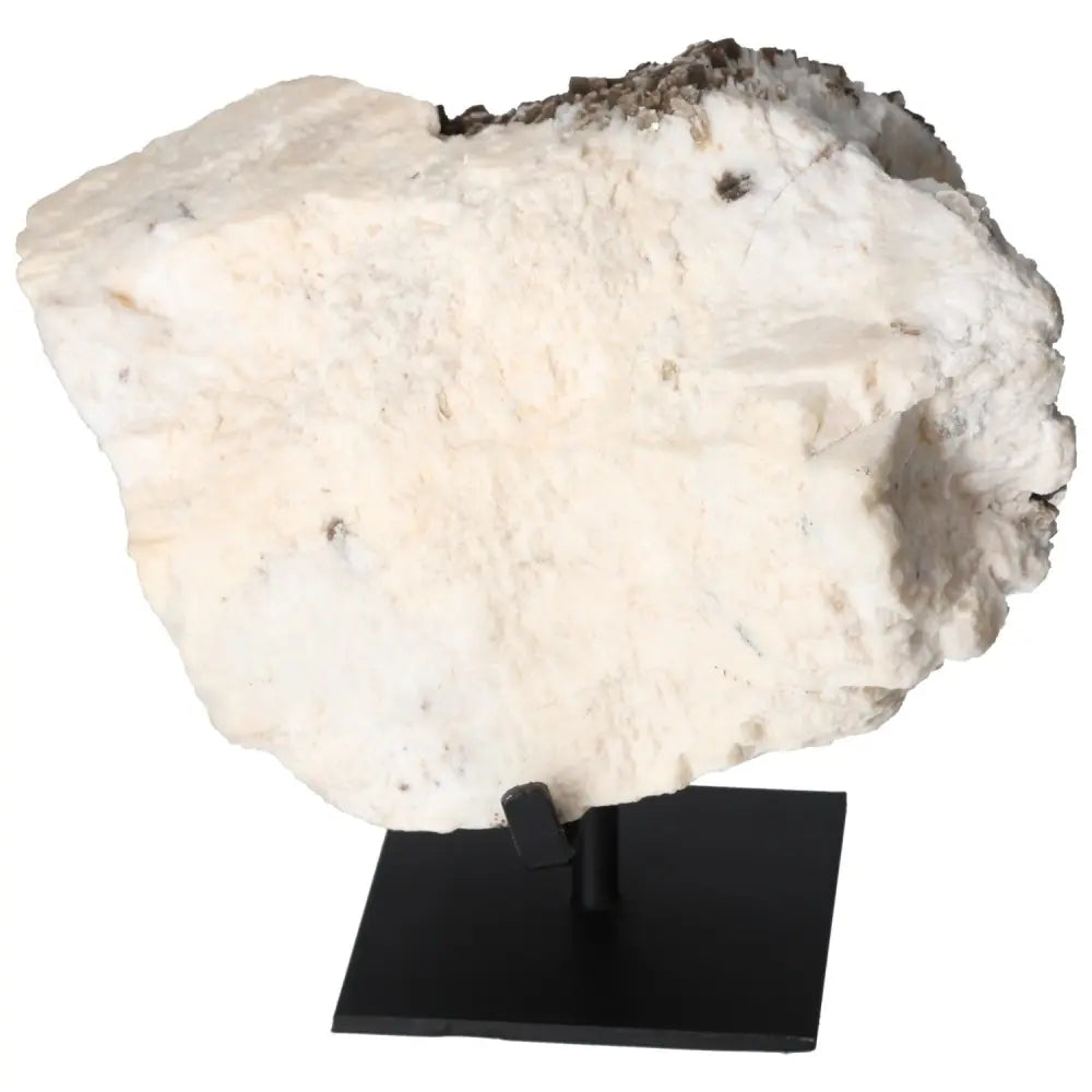 Rough Mica with Albite on Metal Stand by Sylvia Crystals, showcasing premium craftsmanship and natural beauty.