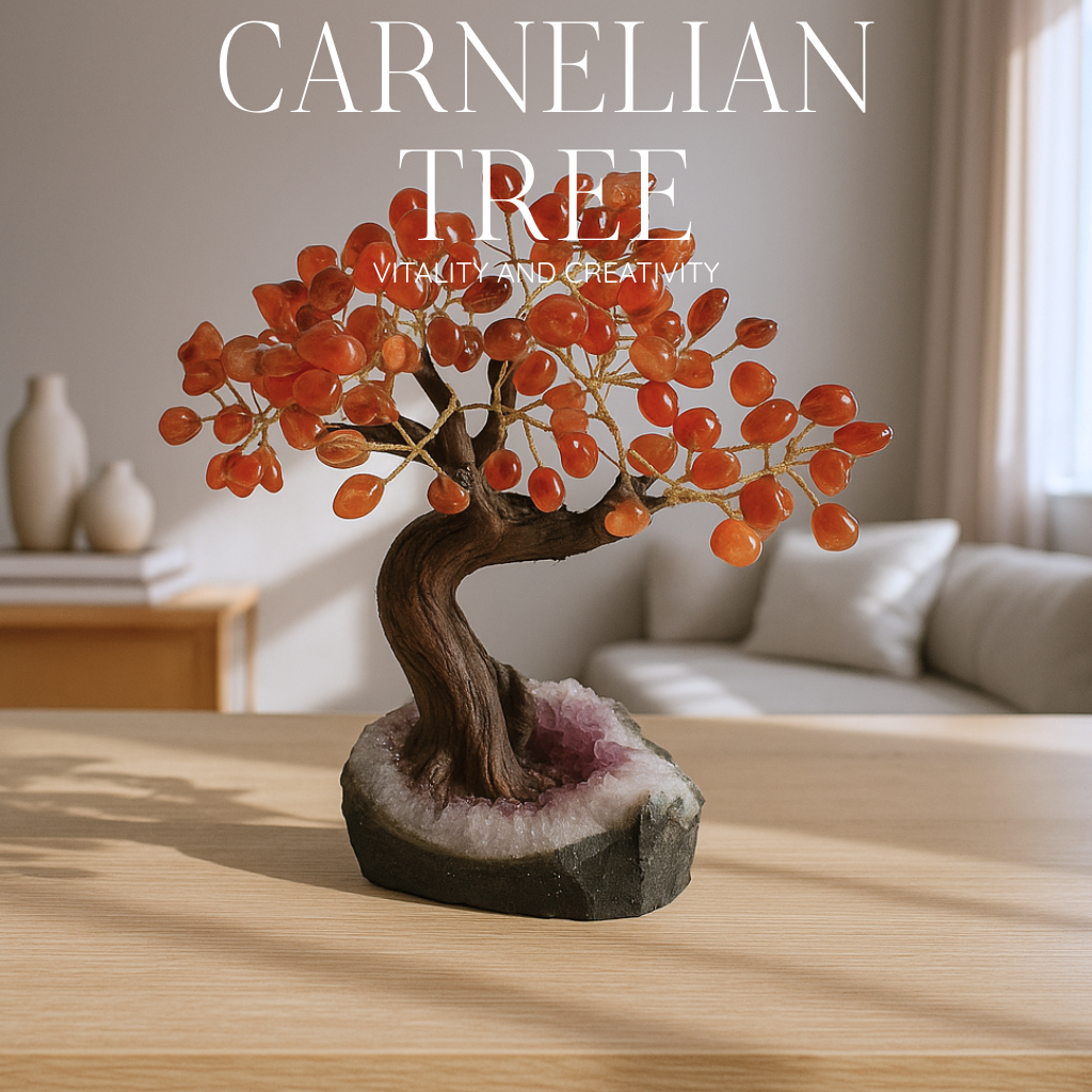 Getrommelter Karneol-Baum 30 cm – Lebendige Energie und polierte Eleganz