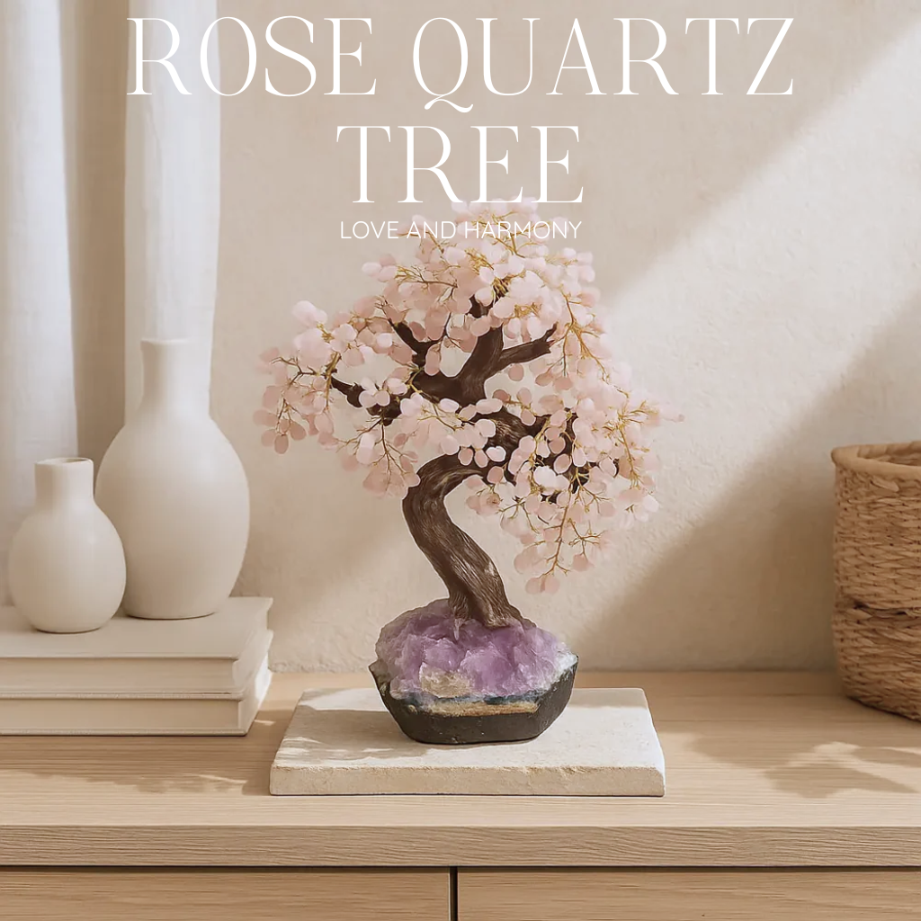 Arbre en quartz roulé 55 cm – Clarté polie et beauté naturelle
