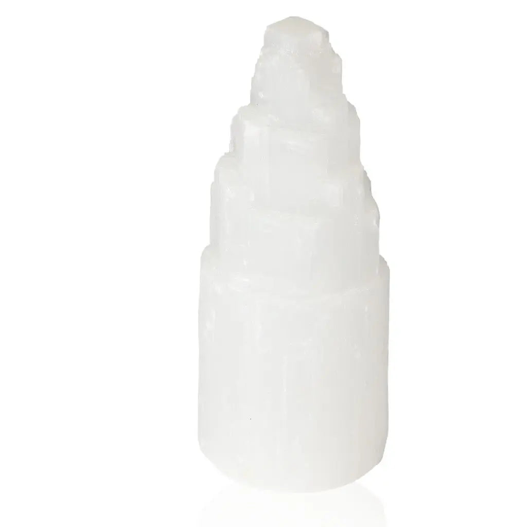 Selenite Tower 20cm by Sylvia Crystals, designed for spiritual growth and mindful living, ethically sourced premium-quality crystal.