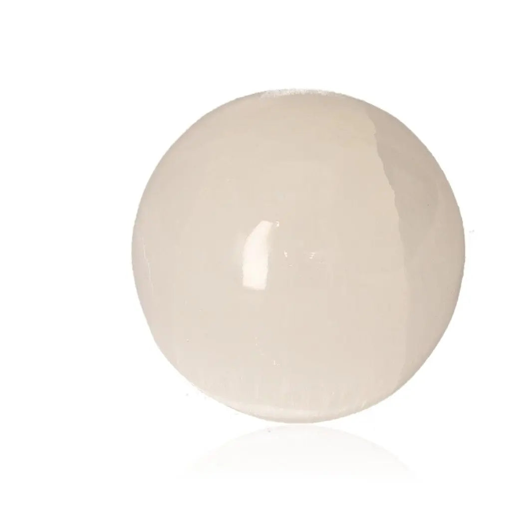 Selenite sphere 6cm by Sylvia Crystals for spiritual growth and mindful living