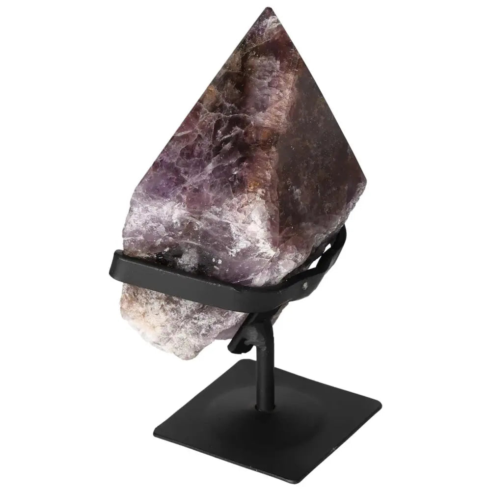 Seven Point Polished Amethyst crystal from Sylvia Crystals' collection, showcasing its natural beauty and stress-relieving properties.