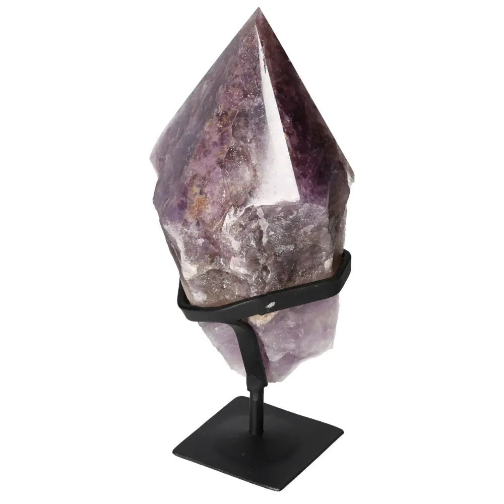 Seven Point Polished Amethyst by Sylvia Crystals, a premium decor piece symbolizing tranquility and strength.