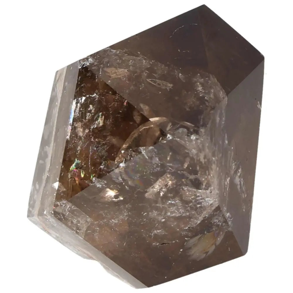 Polished Smoky Quartz obelisk supporting decision-making and practical thinking, ideal for business and stress relief.