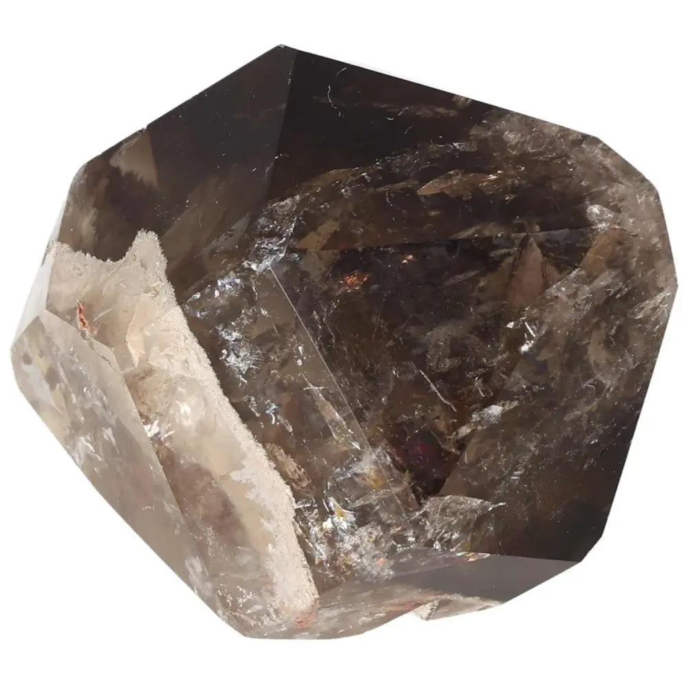 Polished Smoky Quartz Obelisk for decision-making and clarity in business tasks, featuring its grounding dark hues and natural facets.