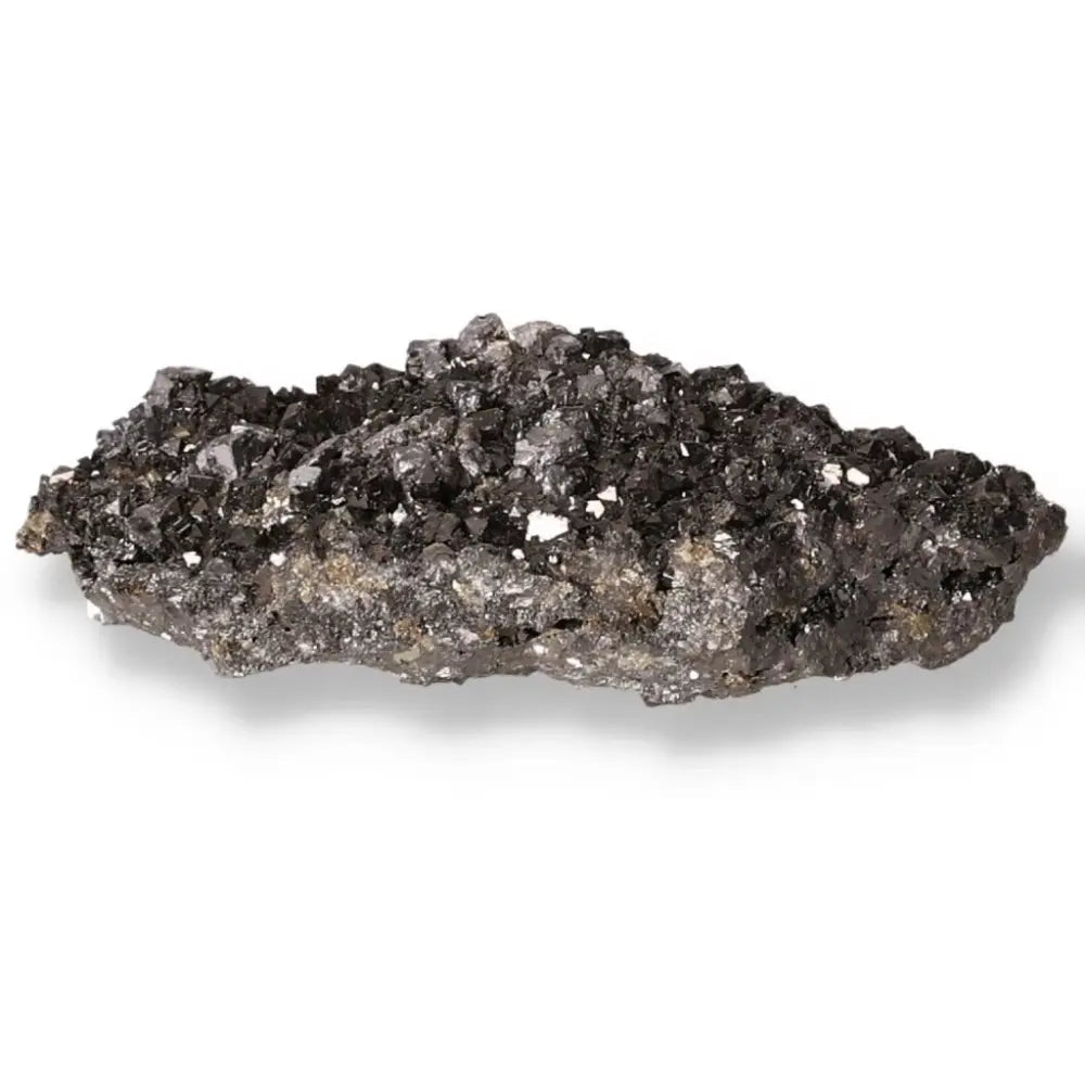 Sphalerite mineral specimen showcasing its unique dark crystal structure ideal for jewelry and spiritual healing practices.