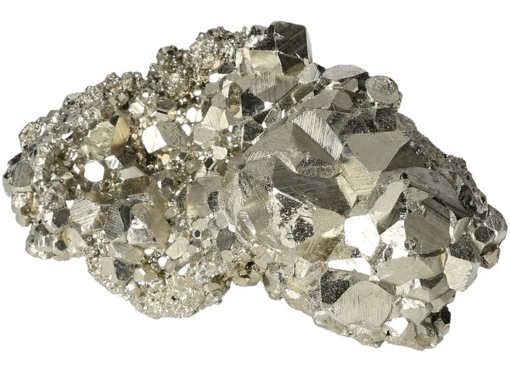 Superior quality pyrite cluster showcasing natural cubic formations and metallic luster, perfect for collectors and decor.