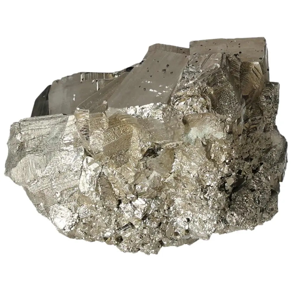 Superior quality pyrite cluster showcasing geometric formations and metallic luster for a stunning display piece.