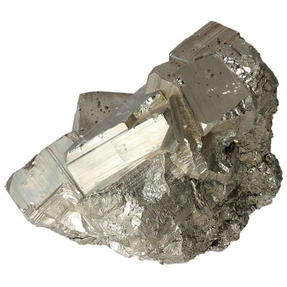 Superior quality pyrite cluster showcasing geometric brilliance and metallic luster, sourced from premium deposits.