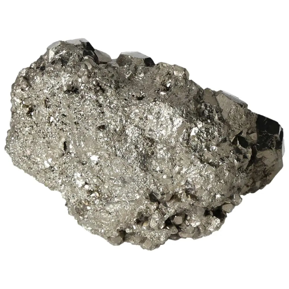 Superior Quality Pyrite Cluster showcasing metallic luster and geometric formations, a natural spectacle of cubic elegance.