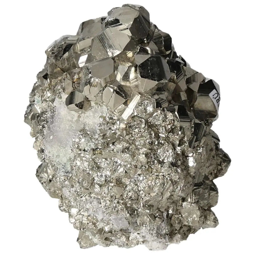 Superior quality pyrite cluster showcasing natural cubic formations and metallic luster, perfect for gemstone collectors.