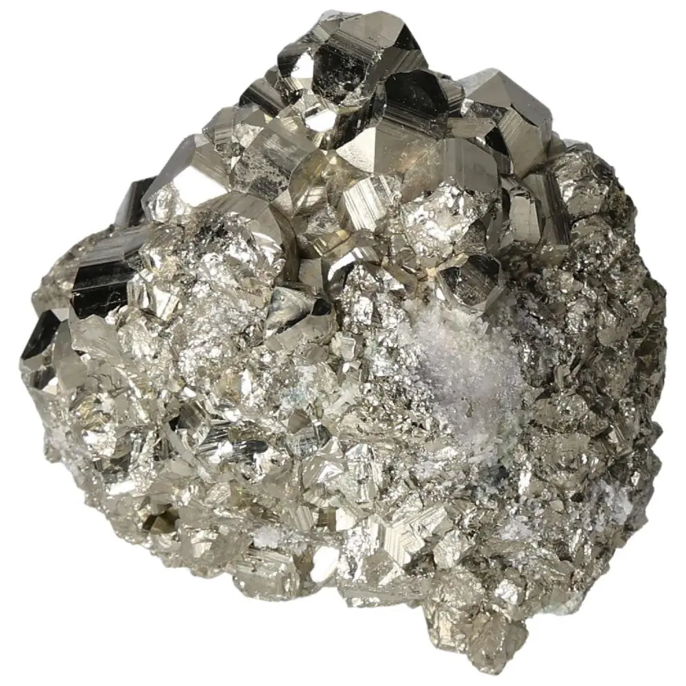 Superior Quality Pyrite Cluster with natural cubic formations and metallic luster, showcasing geometric brilliance from premium deposits.