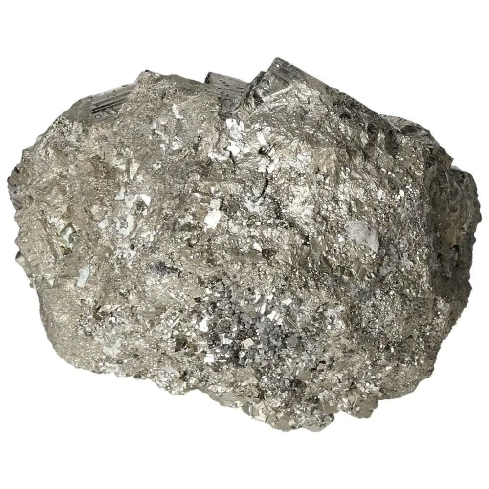 Superior Quality Pyrite Cluster with geometric formations and metallic luster, showcasing natural elegance and intricate detail.
